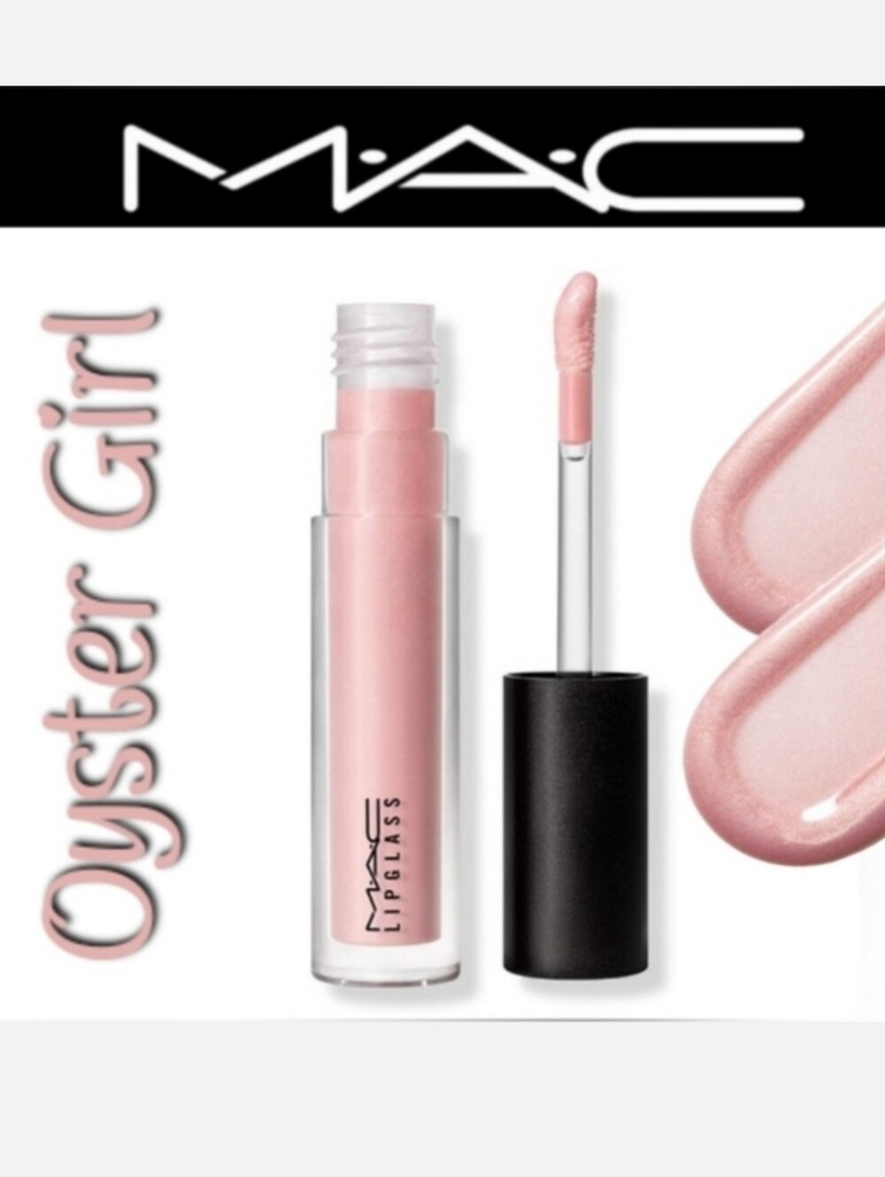 Mac Cosmetics Oyster Girl Pink Lipglass Brand New in Box Authentic